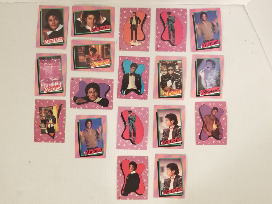 Set of 18 Michael Jackson Topps Cards