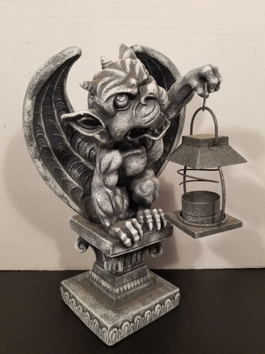 Demon Lamp Holding Statue