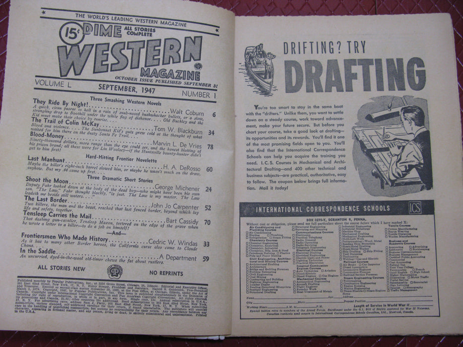 Dime Western Magazine September 1947