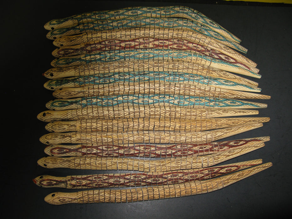Lot of Wooden Snakes