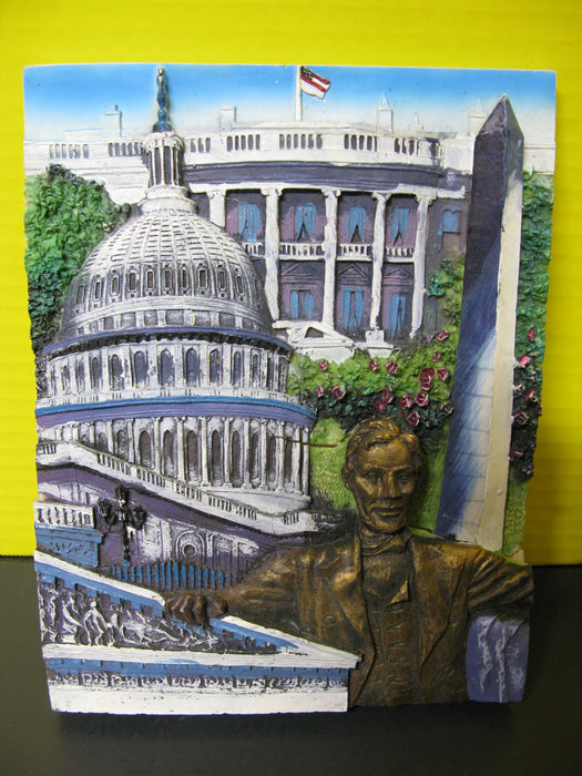 Wall Hanging of Abraham Lincoln by the White House