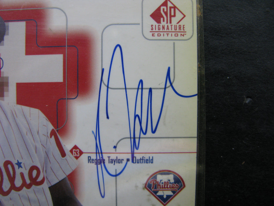 Autographed Reggie Taylor Signature Edition Card Phillies