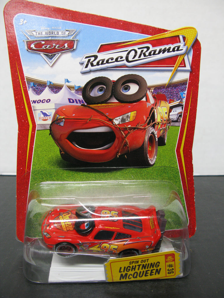 spin out マックィーン　マックイーン　カーズ ミニカー Cars-Spin Out Lightning McQueen #36 — The Pop Culture Antique Museum