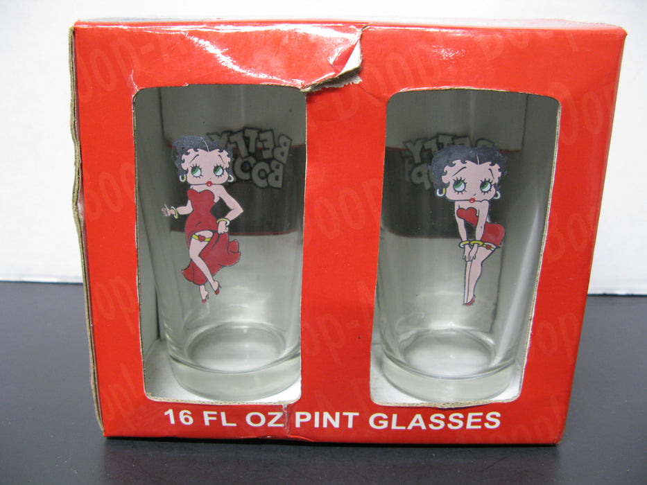 Betty Boop 16 FL OZ Pint Glasses Set of Four