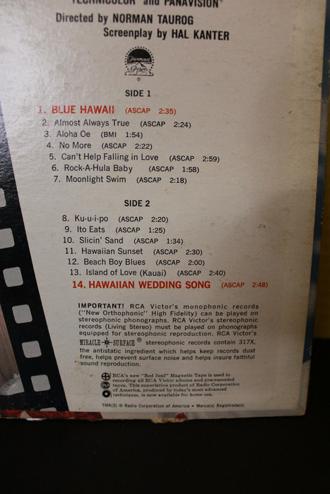 Elvis Presley in Blue Hawaii Vinyl Record