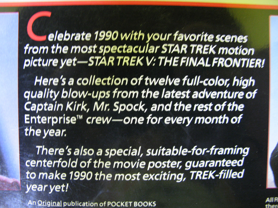 1990 Star Trek The Final Frontier Calendar