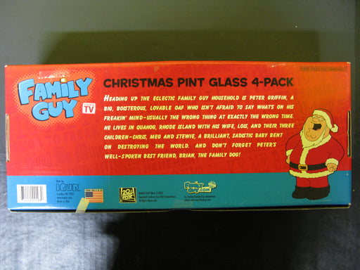 Family Guy Christmas Pint Glass 4-Pack