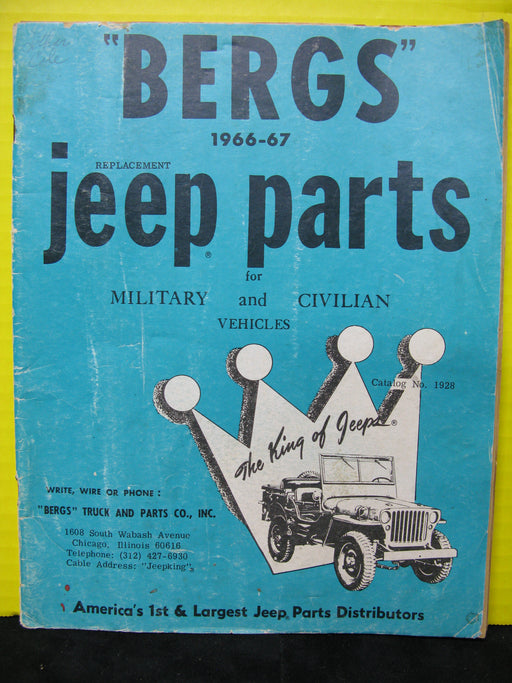 "Bergs" 1966-67 Replacement Jeep Parts for Military and Civilian Vehicles Catalog
