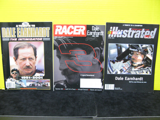 Set of 3 Dale Earnhardt NASCAR Legend Magazines