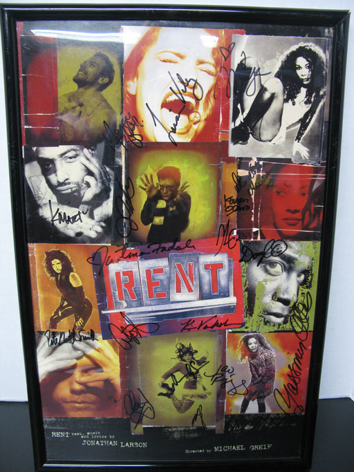 Framed and Signed Rent Poster