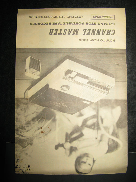 Vintage Channel Master 6-Transistor Portable Tape Recorder