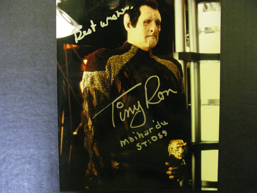 Star Trek Autograph Photo Signed By Tiny Ron as Maihar Du