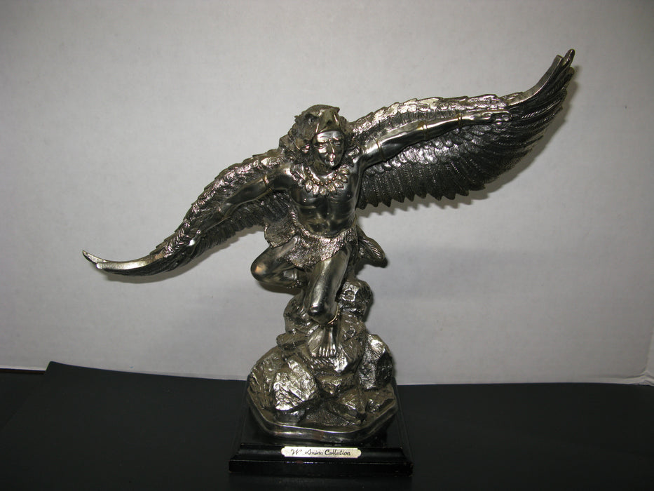 Silver Eagle Dancer Native Indian Sculpture W. Anina Collection