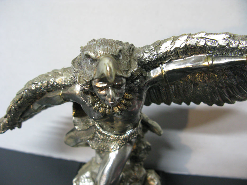 Silver Eagle Dancer Native Indian Sculpture W. Anina Collection