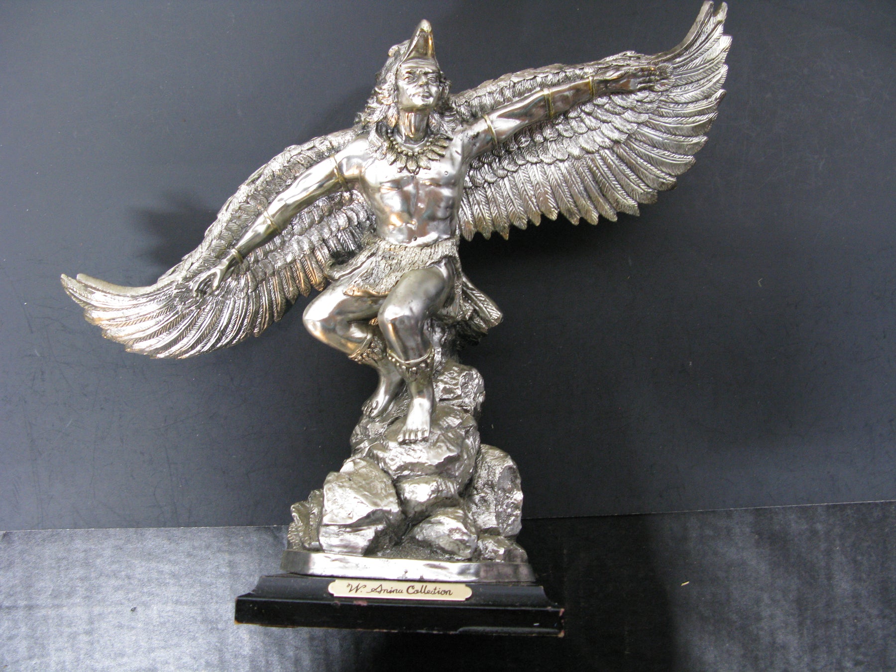 Silver Eagle Dancer Native Indian Sculpture W. Anina Collection