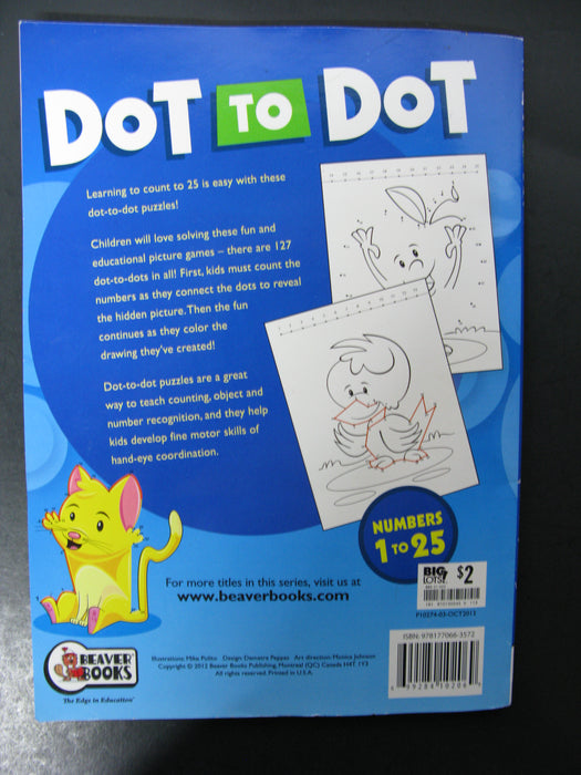 Dot to Dot-Numbers to 25 Coloring Book