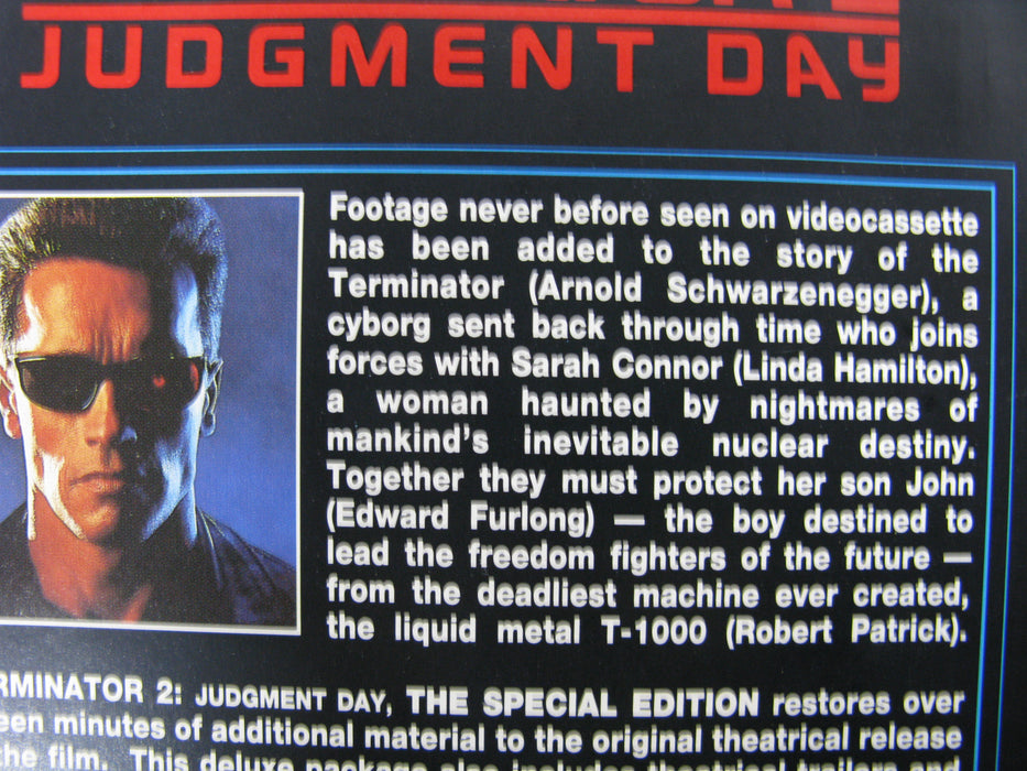 Schwarzenegger Terminator 2 Judgement Day Special Edition VHS Tapes