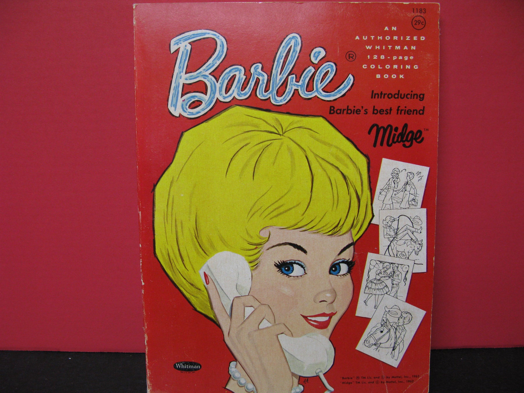 Barbie An Authorized Whitman 128-Page Coloring Book 1962