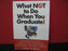 What Not to Do When You Graduate by Linda J. Beam Book