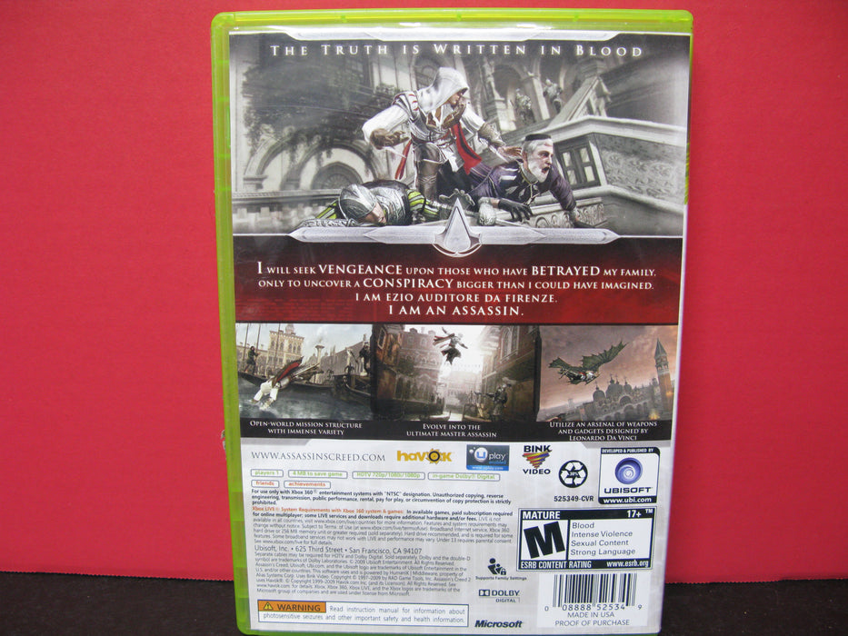Xbox 360 Assassin's Creed II Video Game