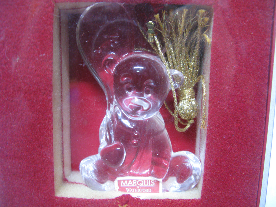 Marquis by Waterford 2008 Glass Ornament Teddy Bear