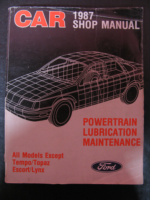 3 Car Shop Manuals from 1987
