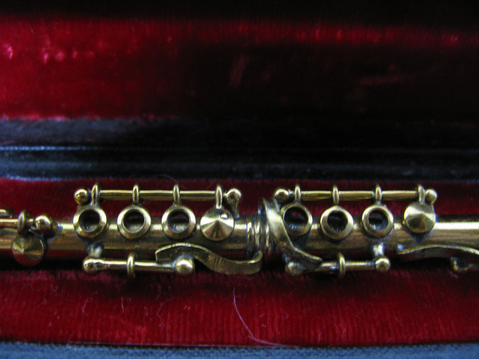 Mini Decorative Golden Clarinet