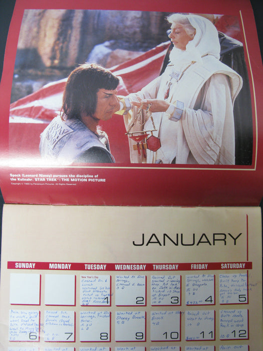2 Star Trek Calendars 1991 and 1985