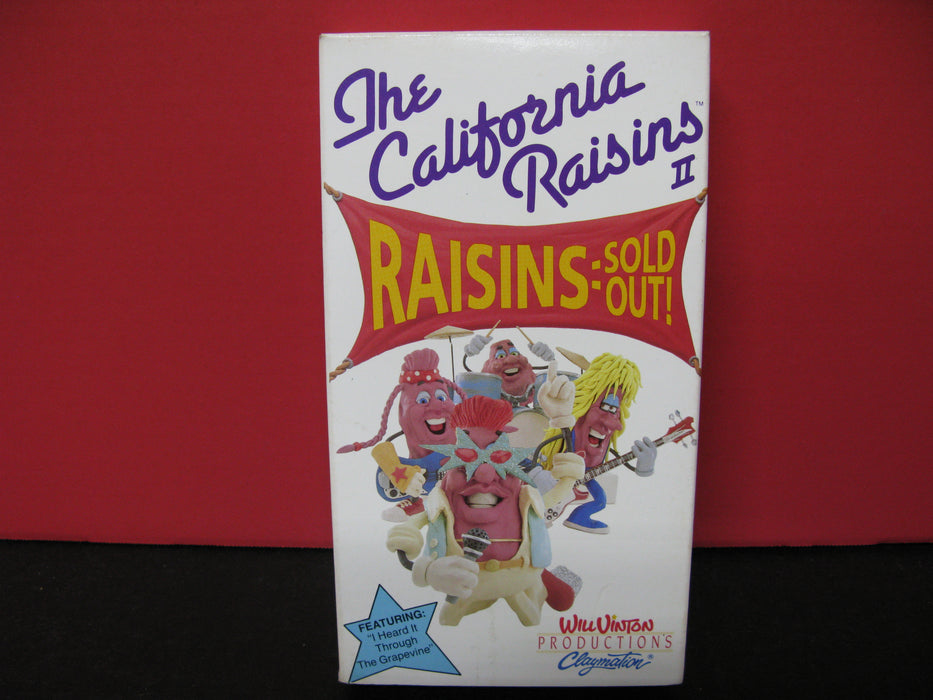 2 VHS's: The California Raisins I and II "Meet the Raisnins" & "Raisins: Sold Out"