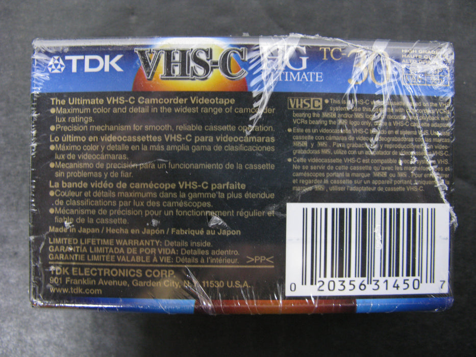 TDK VHS-C HG Ultimate TC-30