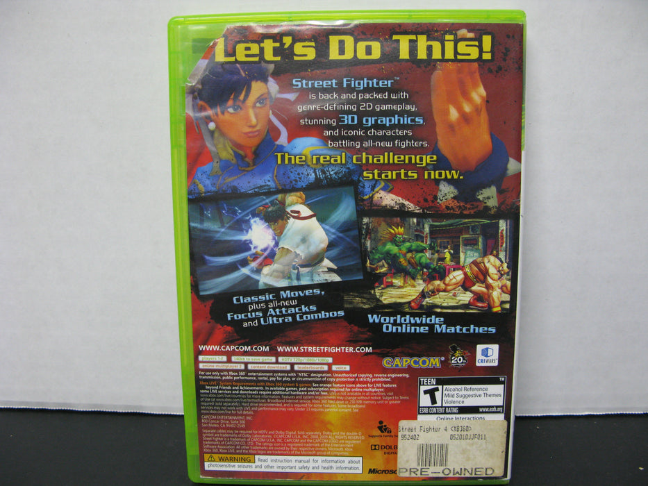 Street Fighter IV XBOX 360