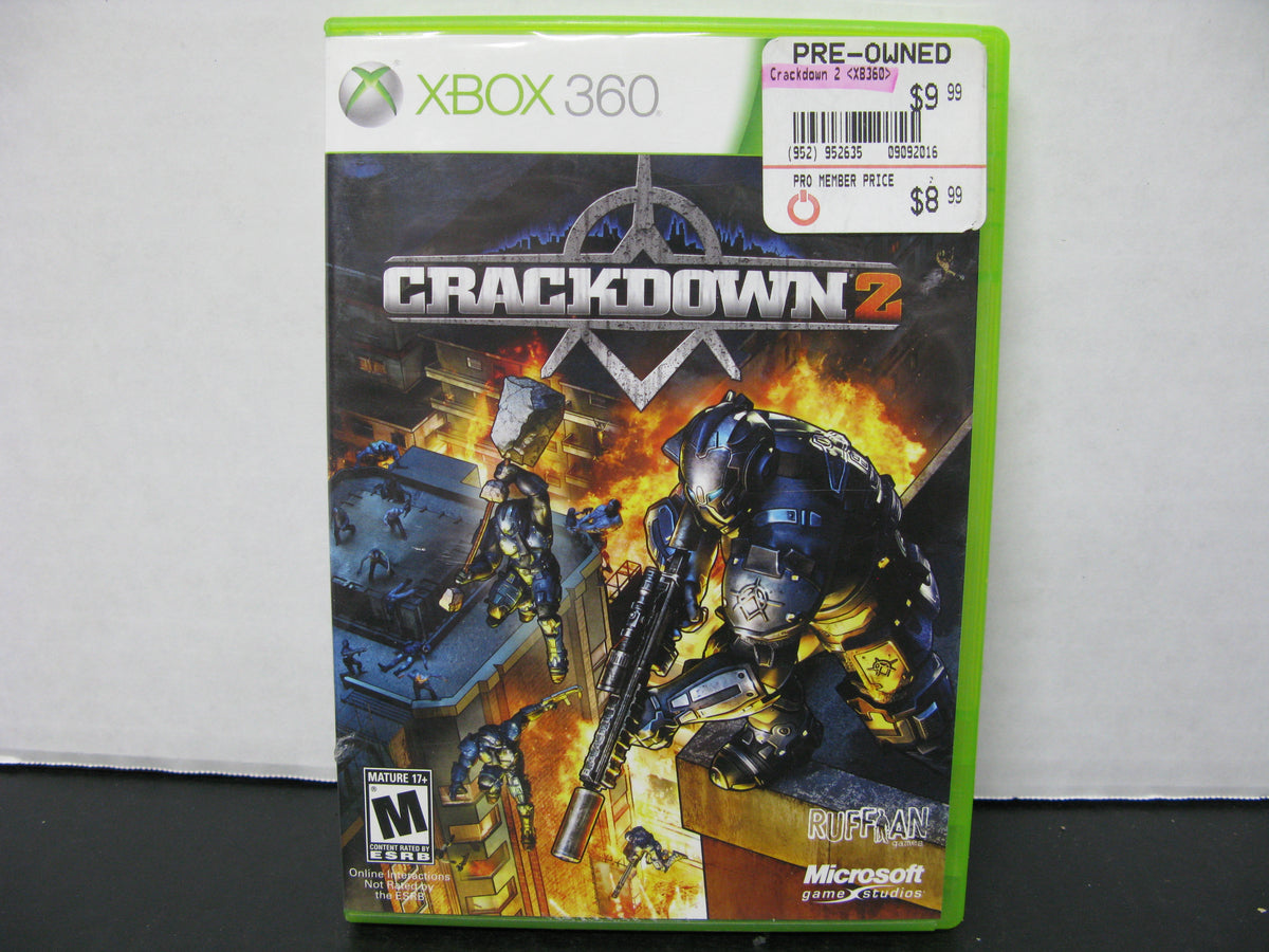 CRACKDOWN 2 game complete w/ manual, map & unused download code XBOX 360