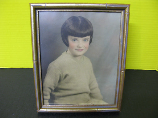 Framed European Photo of a Little Girl