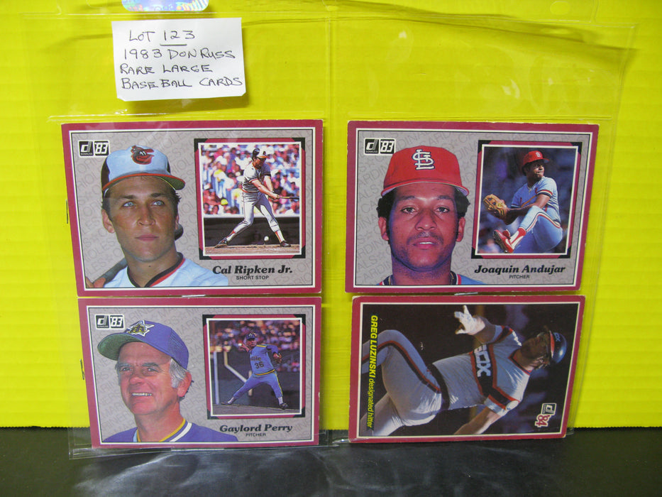 1983 Don Russ Rare Large Baseball Cards (8 count)