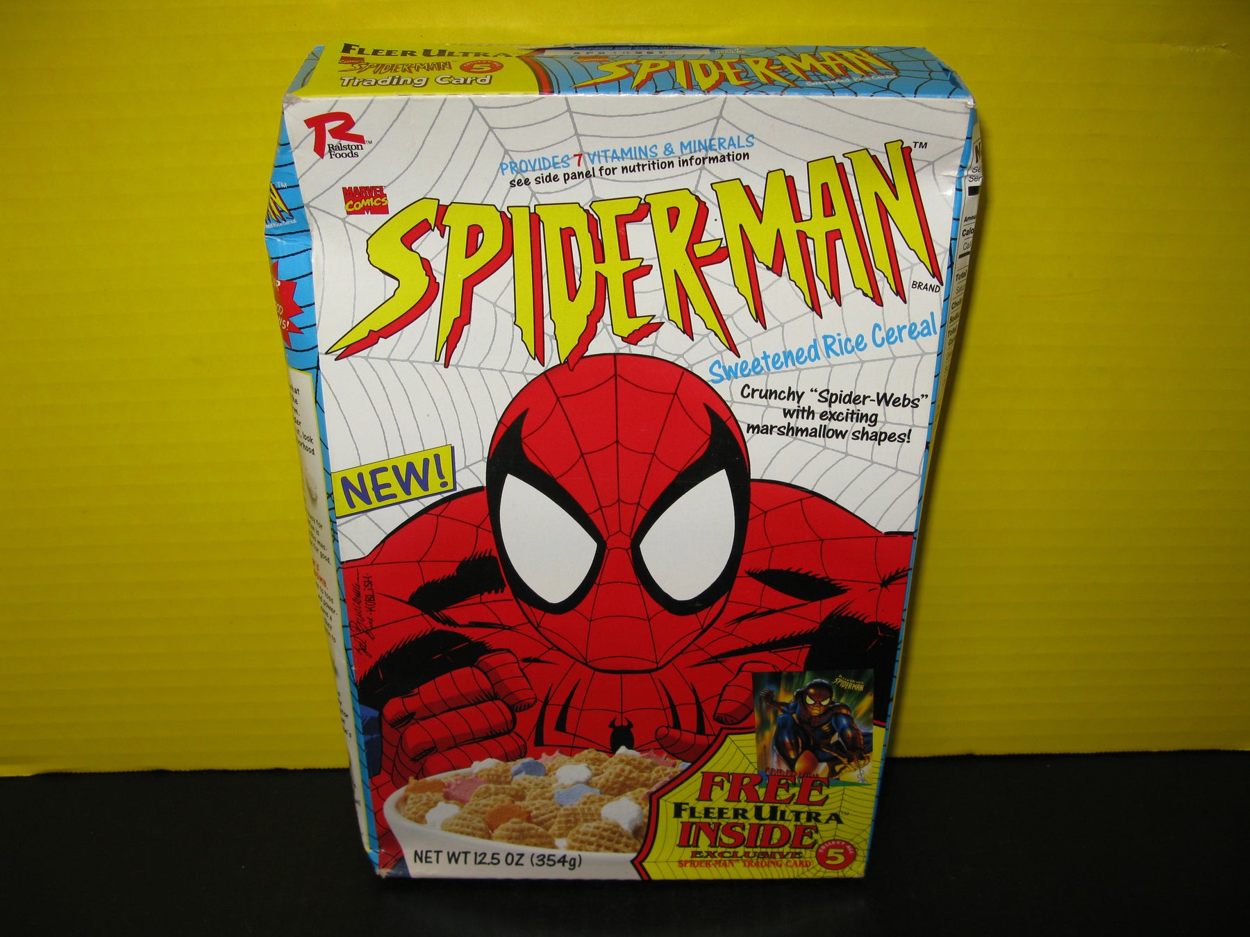 Empty Marvel Comics Spider-Man Sweetened Rice Cereal