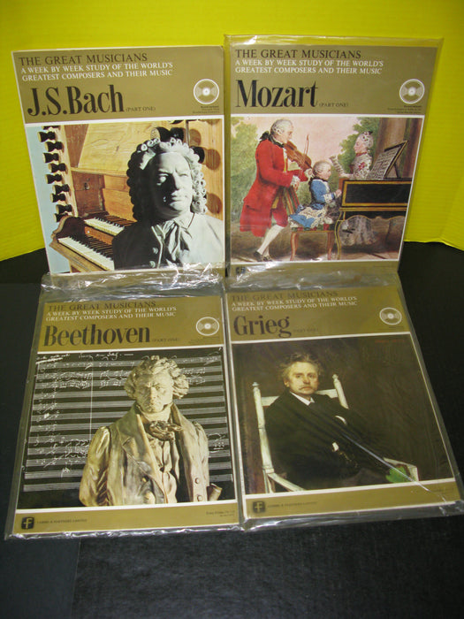 4 "The Great Musicians" Books With Records