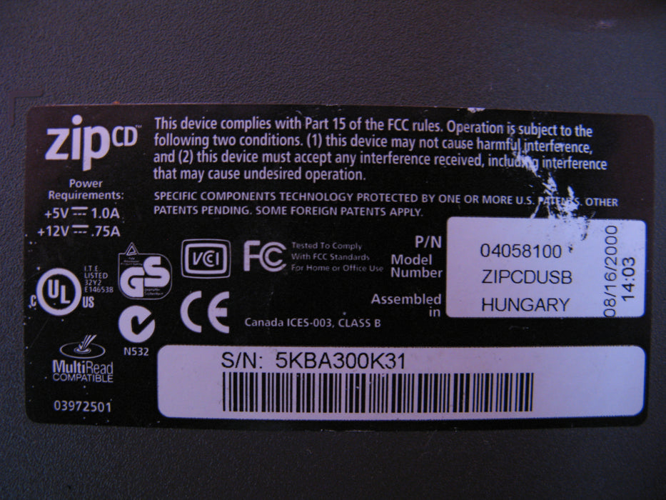 Iomega ZIp CD 650