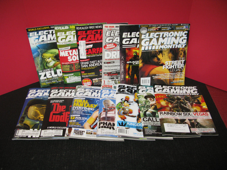 13 Electronic Gaming Monthly Magazines Lot #2