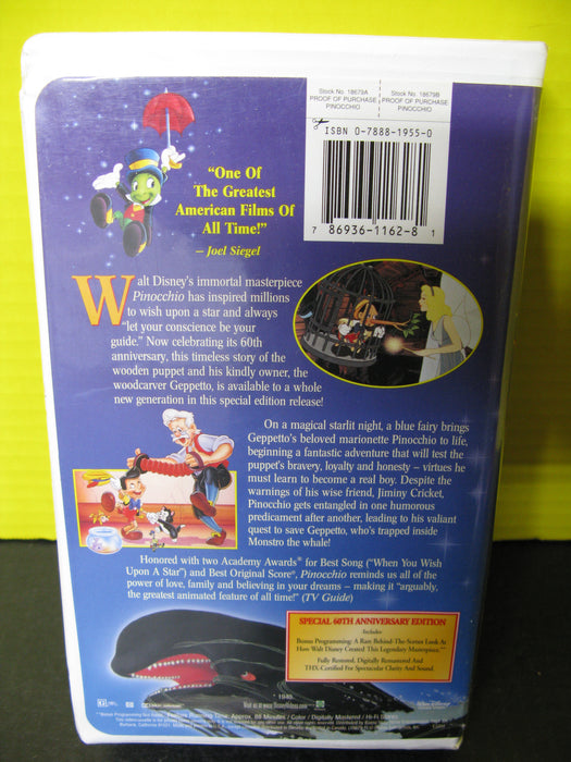 Walt Disney's Pinocchio VHS