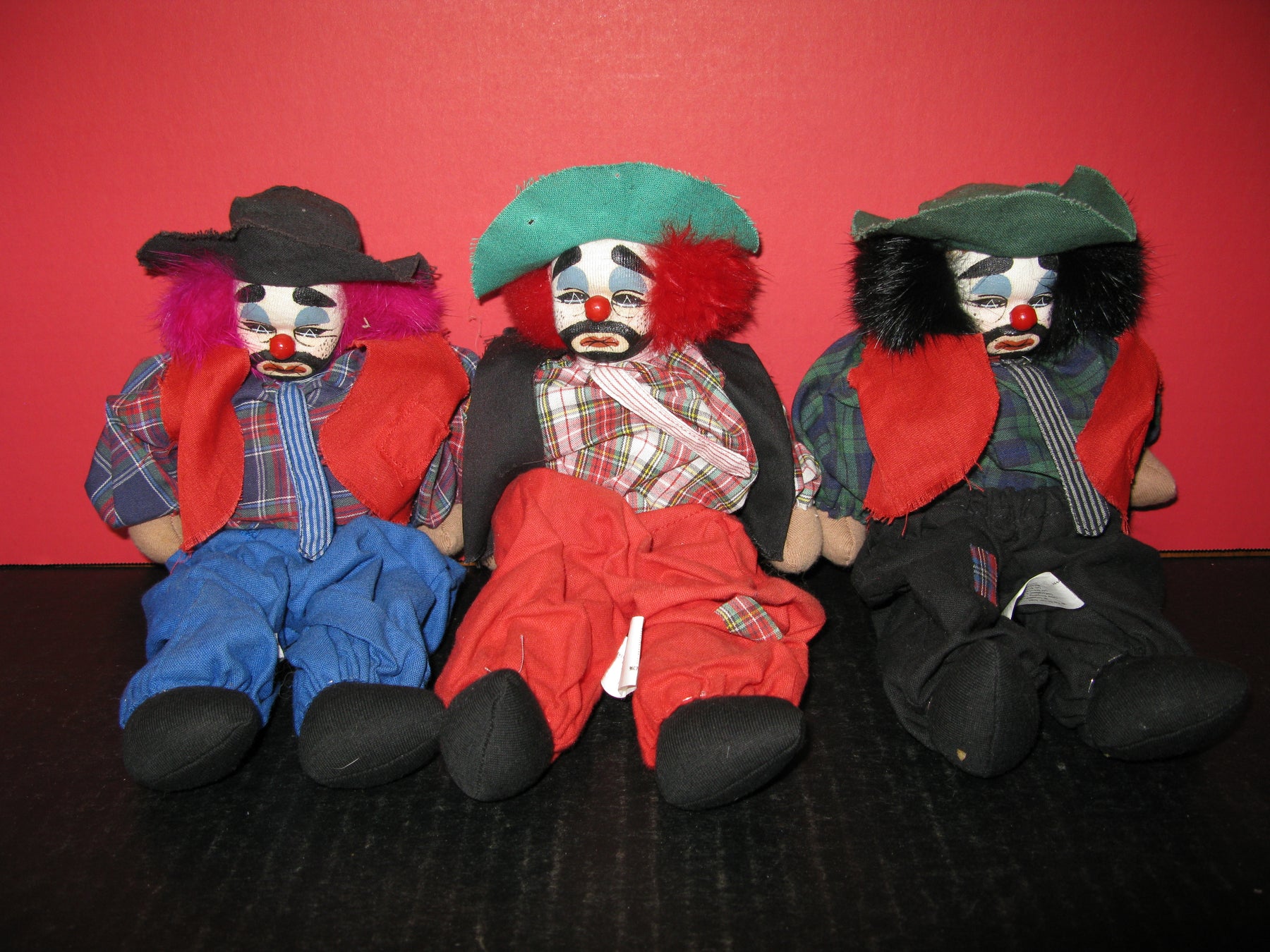 3 Vintage Q-Tee Clowns 1987