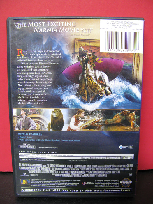 The Chronicles of Narnia - The Voyage of the Dawn Treader DVD