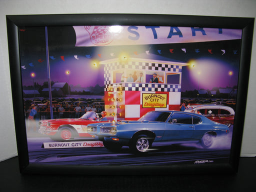 Framed Picture of Burnout City DragWay
