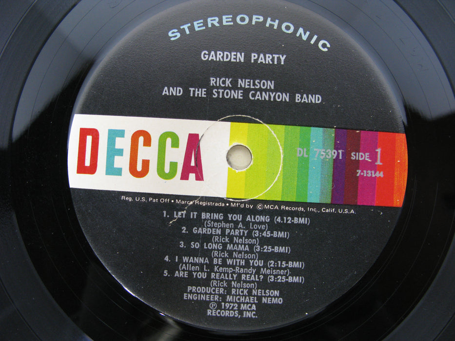 Garden Party-Rick Nelson and the Stone Canyon Band Vinyl