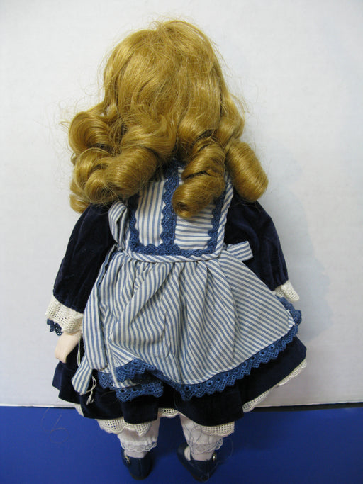 Porcelain Doll in Blue Dress
