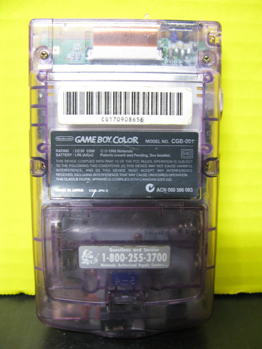 Nintendo Game Boy Color (Clear Purple Tint)
