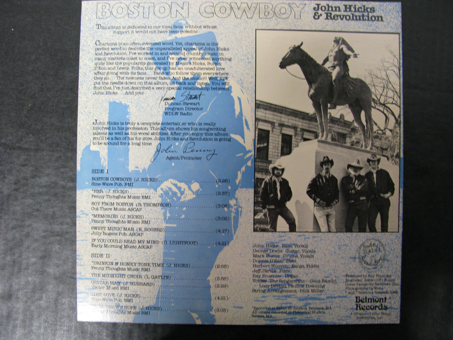 Boston Cowboy - John Hicks and Revolution Vinyl Record