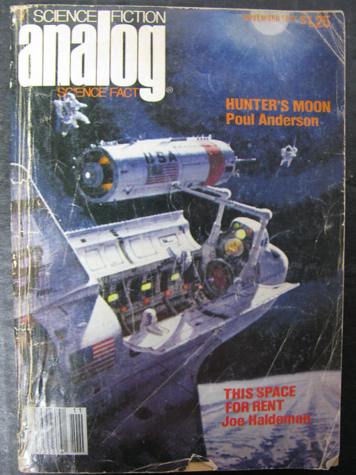 Science Fiction Analog Science Fact - Hunter's Moon Poul Anderson This Space For Rent by Joe Haldeman
