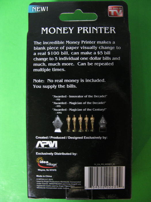 Criss Angel Mind Freak Money Printer and Penetration Pen