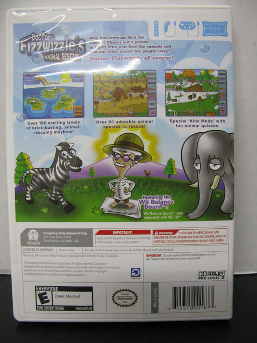 Wii Doctor Fizzwizzle's Animal Rescue