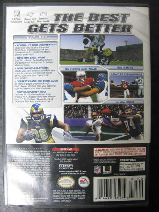 Nintendo GameCube Madden NFL 2003